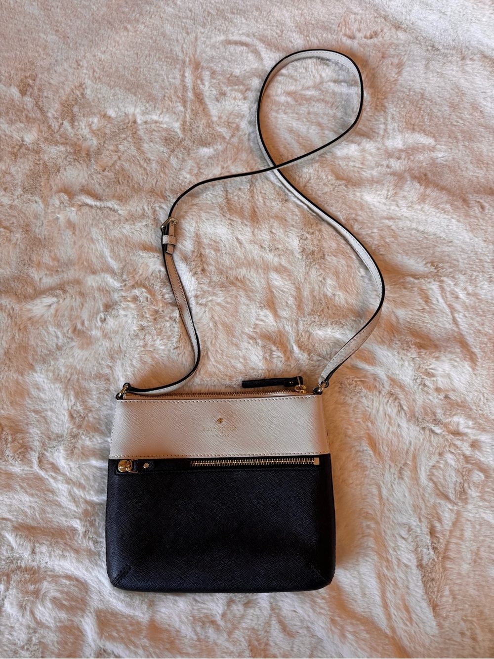 Kate Spade Two-Tone Black and Beige Crossbody Bag